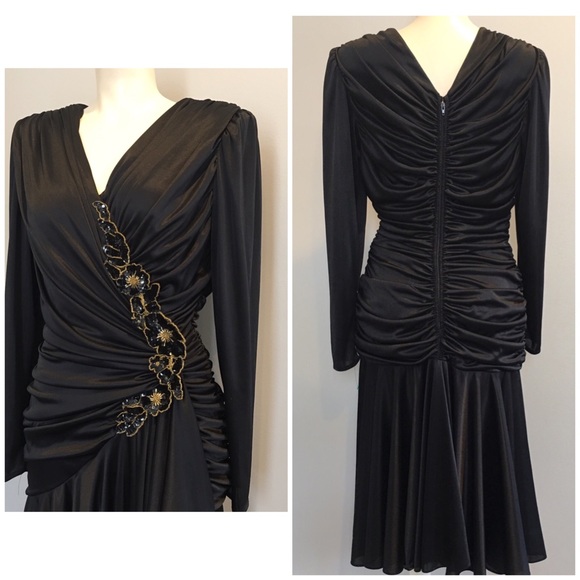 Black vintage dress - Picture 3 of 6